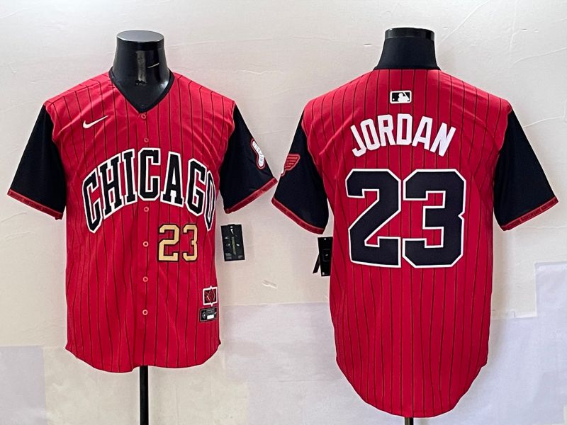 Men Chicago White Sox #23 Jordan Red Stripe Joint Name Nike 2025 MLB Jersey style 33->houston astros->MLB Jersey